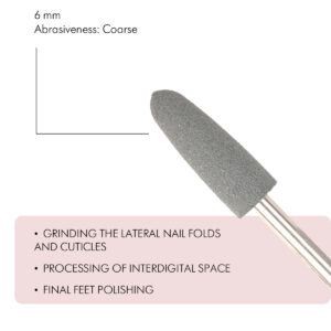 Cone-shaped silicone rotary file, 6 mm, Coarse abrasiveness