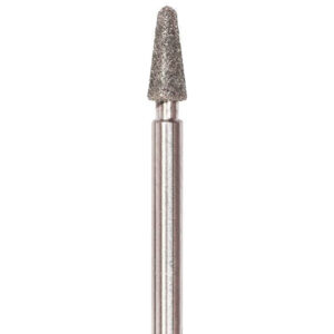 Rounded, cone-shaped, diamond coated rotary file 3 mm,Medium abrasive