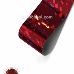 Foil holographic red Crystal, 1.5 m.