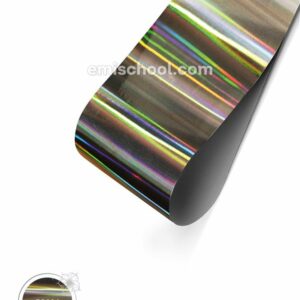 Foil holographic silver Transverse stripes