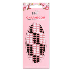 Charmicon 3D Silicone Stickers Lunula #8 Black/White