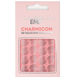 Charmicon 3D Silicone Stickers #116 Lunula Silver