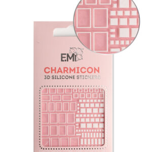 Charmicon 3D Silicone Stickers #161 Squares White