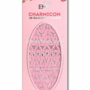 Charmicon 3D Silicone Stickers Lunula Silver #3