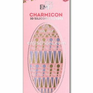 Charmicon 3D Silicone Stickers #37 Geometry Gold/Silver