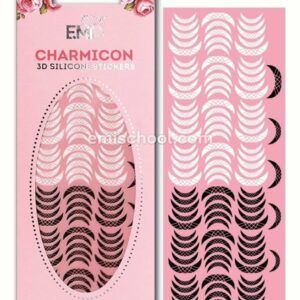 Charmicon 3D Silicone Stickers Lunula #14 Black/White