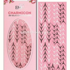 Charmicon 3D Silicone Stickers Lunula #30 Black/White