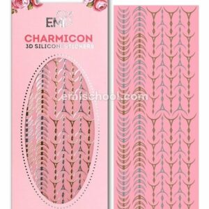 Charmicon 3D Silicone Stickers Lunula #33 Gold/Silver