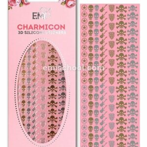 Charmicon 3D Silicone Stickers Rock MIX Gold/Silver