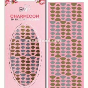 Charmicon 3D Silicone Stickers Lunula #7 Gold/Silver