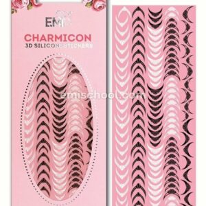 Charmicon 3D Silicone Stickers Lunula #10 Black/White