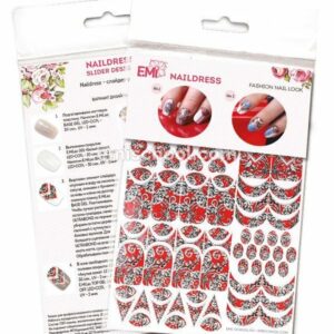 Naildress Slider Design Red Silk