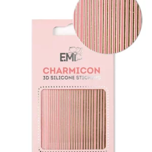 Charmicon 3D Silicone Stickers #117 Lines Gold