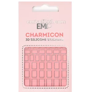 Charmicon 3D Silicone Stickers #112 Squares Silver