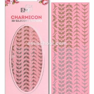 Charmicon 3D Silicone Stickers Lunula #19 Gold/Silver