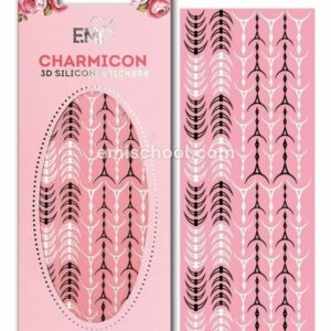 Charmicon 3D Silicone Stickers Lunula #34 Black/White