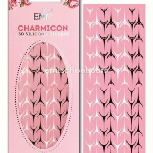 Charmicon 3D Silicone Stickers Lunula #36 Black/White