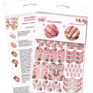 Naildress Slider Design Peach Roses