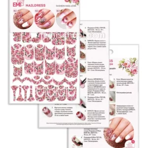 Naildress Slider Design Pink Roses