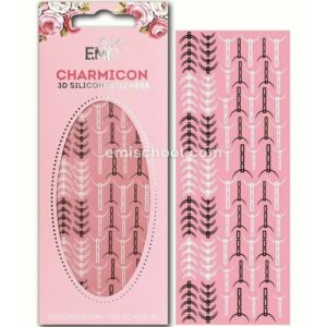 Charmicon 3D Silicone Stickers Lunula #32 Black/White