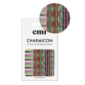 Charmicon 3D Silicone Stickers #206 Colored Lines