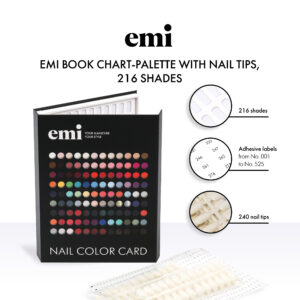 Book Chart-Palette with Nail Tips, 216 shades